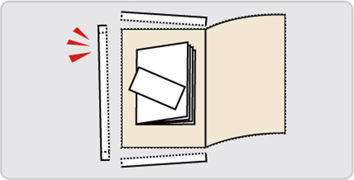 特徴②：割引券等を2点封入可能